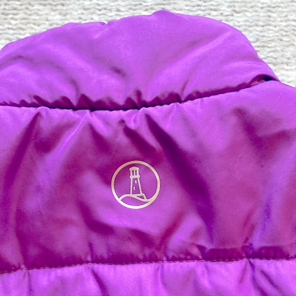 Lands' End Puffer Vest Purple Turquoise Fall Layer Outdoor Large 6x/7 - Picture 5 of 5